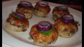 CHAMPIÑONES RELLENOS | UNA DELICIA PARA SERVIR A TUS INVITADOS | #receta #cocina #recetafaciles