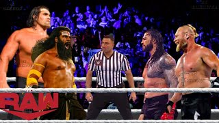 FULL MATCH - Roman Reigns & Brock Lesnar vs Veer Mahaan & Great Khali : WWE Raw May 2, 2022