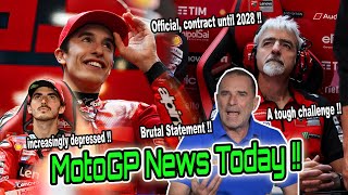 HUGE NEWS, Marquez contract until 2028,Tough challenge for Ducati! Brutal Statement by Livio Suppo !