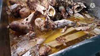 quy trình hầm cốt phở.  cốt phở thọ.