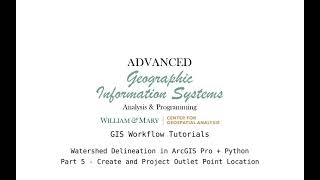 AdvGIS | GIS Workflow Tutorial | Part 5