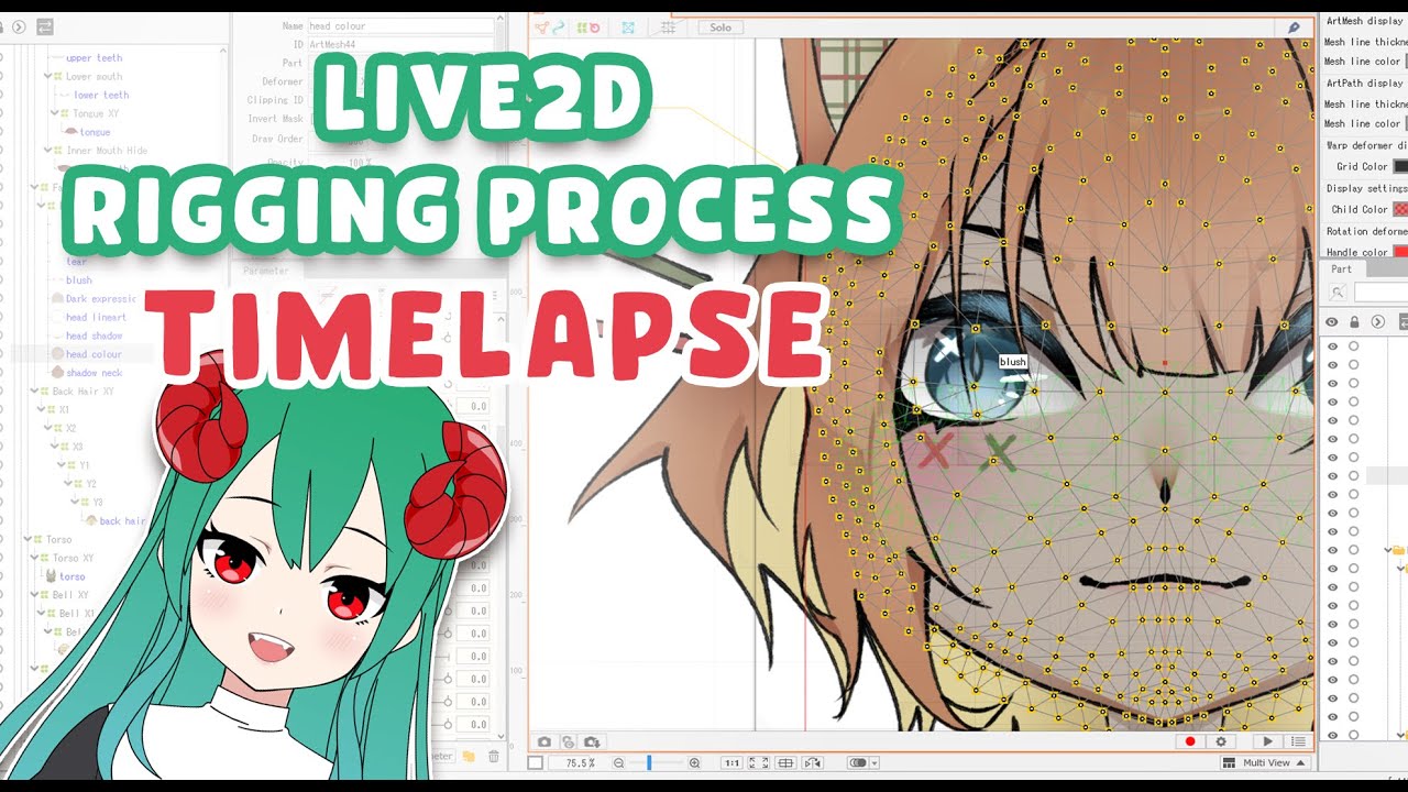 Vtuber Rigging Process Timelapse Live2d Youtube