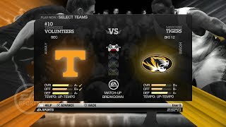 NCAA Basketball 10 (Rosters Updated for 2018 2019 Season) Tennessee vs Missouri
