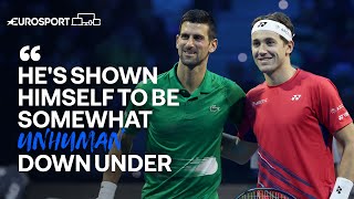 Casper Ruud makes 'robot' Novak Djokovic his Australian Open favourite | Ruud Talk | Eurosport