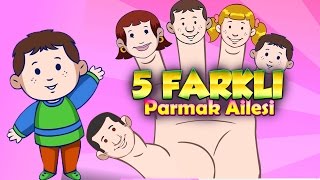 🖐 Parmak Ailesi Çocuk Şarkısı | 5 Farklı Parmak Ailesi ( Finger Family Türkçe)