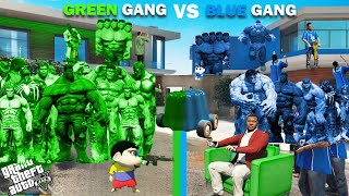 Franklin Blue Gang VS Shinchan Green Gang In GTA 5