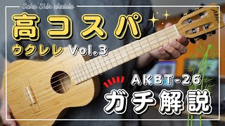 【最初の1本】高コスパなウクレレについて解説してみました vol.3（Aklot ウクレレ AKBT-26）