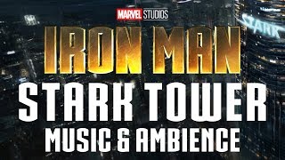 Iron Man Music And Ambience  Stunning View Of Stark Tower With Thunderstorm Ambience