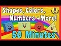 Shapes, Colors, Counting Songs and more! | Kids Song Compilation | The Singing Walrus