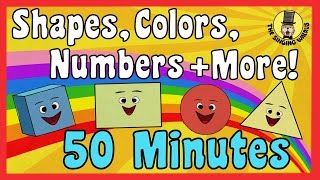 Shapes, Colors, Counting Songs and more! | Kids Song Compilation | The Singing Walrus