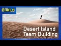 s4ep12 the three pixels team building the desert island