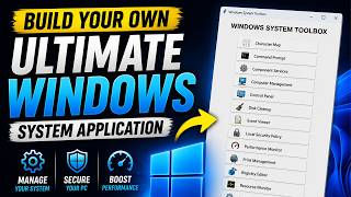 Freeeee!. this master Script Create You Own Windows Ultimate system Toolkit Application |#batscript