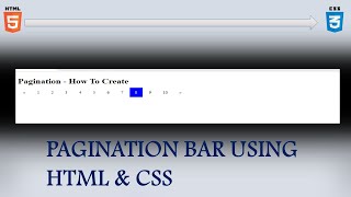 Create Responsive Pagination Bar With Hover & Active 100% HTML $ CSS
