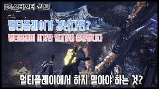 [몬스터헌터 월드] 겁내지 말자! 몬린이를 위한 멀티플레이 가이드