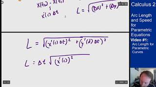 Arc Length and Speed for Parametric Equations - Video 1 - Arc Length for Parametric Curves