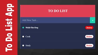 Responsive To Do List App Using Html,Css And JavaScript | step by step tutorial (Local Storage)