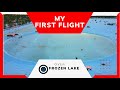 MY FIRST FLIGHT, FLYING OVER FROZEN Lake in Alberta, Canada, Sylvan Lake || DJI Mavic Mini Drone