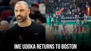 Ime Udoka Met with CHEERS & BOOS From Celtics Fans During Introduction at TD Garden
