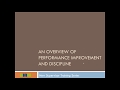 New Supervisor Training Series - Discipline and Performance Improvement