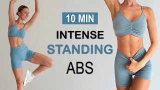 10 Min ALL STANDING INTENSE ABS Workout | Daily Routine, No Jumping, No Repeat, No Equipment