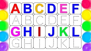 ABC Dotted Tracing, English Alphabet Writing, Preschool learning #alphabets #kidssong #toddlers