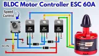 60A Brushless BLDC Motor Controller ESC