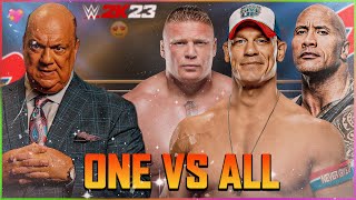Paul Heyman VS Brock Lesnar , John Cena & Rock || WWE 2K23 || Prash Gaming