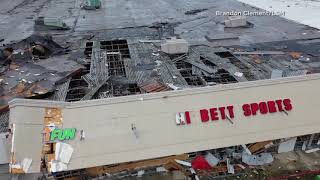 Major tornado slams Ruston - Drone video