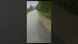 Flood in Road \u0026 Field of Khajiri maning \u0026  kangmong village