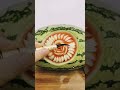 amazing 😱😍 tutorial membuat mawar dalam semangka #ukir buah watermelon #fruit carving #shorts