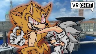 Fleetway Sonic Messes With Silver! (VR Chat)