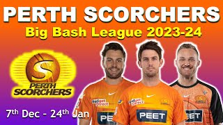 Perth Scorchers squad for BBL 2023-24 | big bash league 2023 all team squad