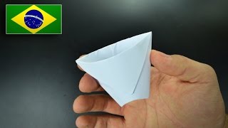 Origami: Copo de papel - Instruções em Português BR