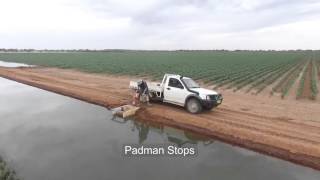 Padman Stops - Automated 'Through the Bank' Irrigation footage using Drone Quadcopter