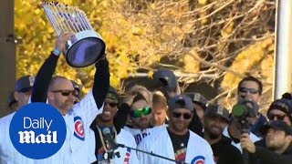 Chicago roars as the Cubs bring home the Commissioner's Trophy - Daily Mail