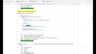 Daniel Liang Java Chapter 12 Multiple Choice Questions Part 2