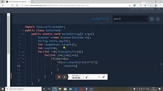 Mars Exploration - Hackerrank || java programming languange || problem solving at hackerrank