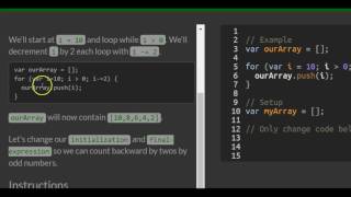 Count Backwards With a For Loop, freeCodeCamp Basic Javascript