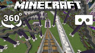 Roller Coaster MAGICIAN CASTLE! in 360° - Minecraft VR 4K 60FP