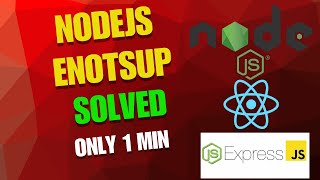 Node.js ENOTSUP Socket Error Operation Not Supported [SOLVED]