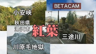 【秋田の紅葉】小安峡・三途川渓谷・川原毛地獄の紅葉と癒しの音楽（秋田県湯沢市）