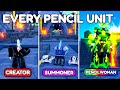 EVERY PENCIL UPDATE UNIT VS ENDLESS MODE (Toilet Tower Defense)