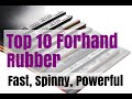 top 10 best table tennis rubbers for forehand