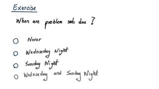 When Are Problem Sets Due? - Intro to Java Programming