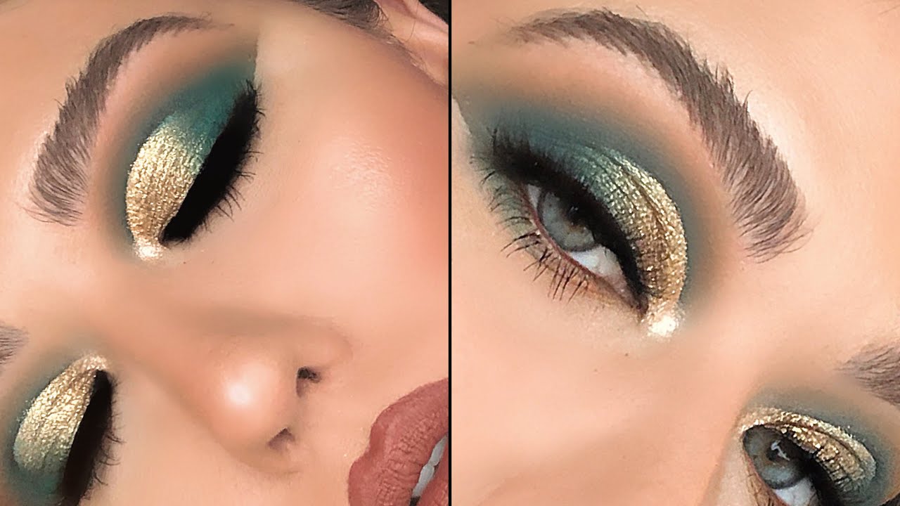 Green And Gold Eyeshadow Makeup Tutorial Saubhaya Makeup