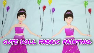 cute doll fabric suit painting 🎨 timelapse