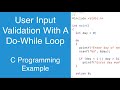 User Input Validation With A Do-While Loop | C Programming Example