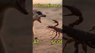 Meerkat and Scorpion: A Dangerous Desert Encounter🦂 #documentary #wildfire #animals