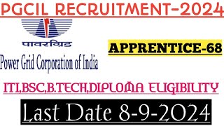 PGCIL Apprentice Recruitment 2024 – Apply Online for 68 Posts