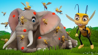 Chubby Elephant 🐘 vs Honey Bees 🐝 Funny Animal Comedy Moments 😂